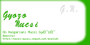 gyozo mucsi business card